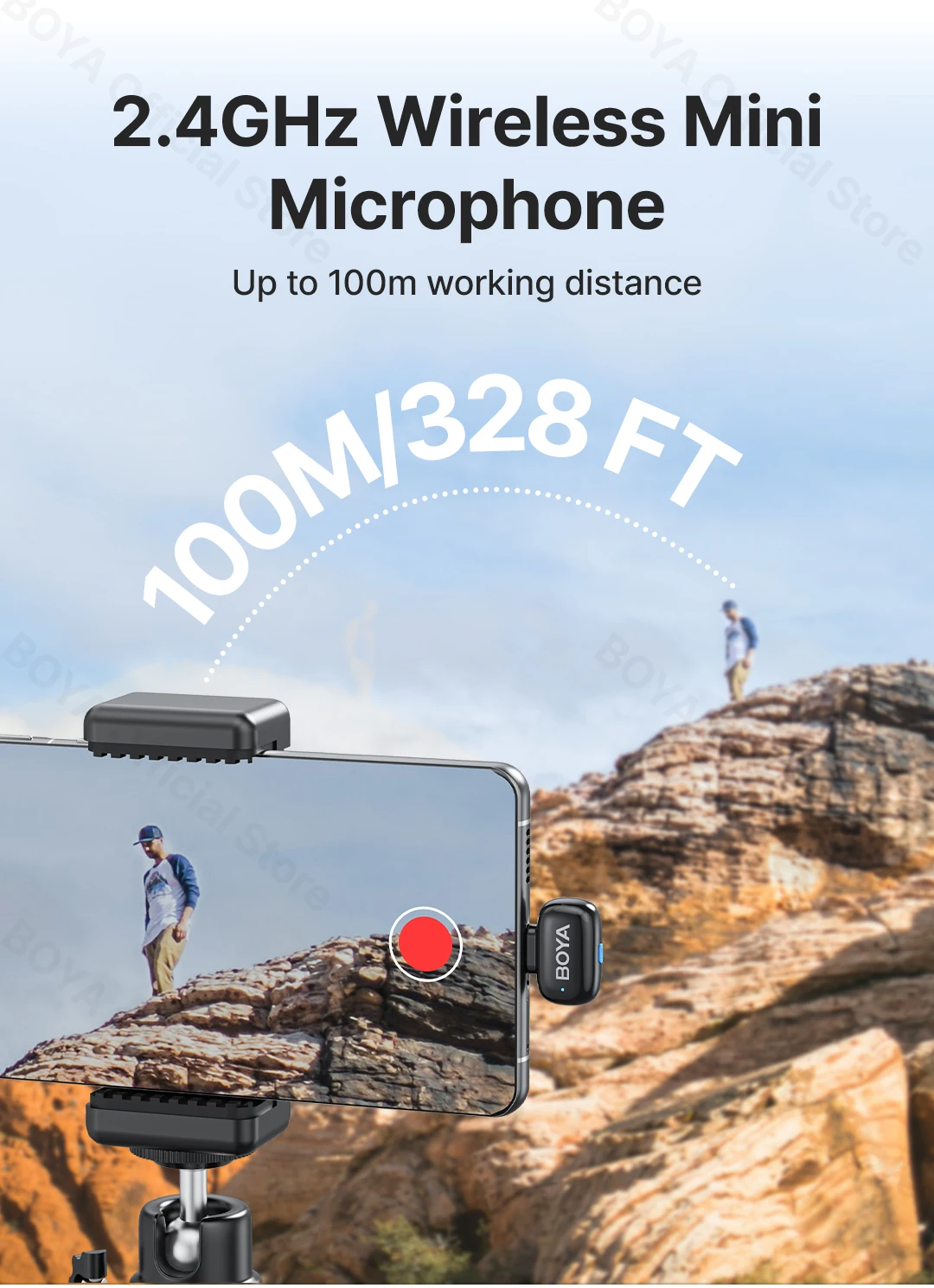 BOYA BOYA Mini Wireless Lavalier Lapel Microphone for iPhone iPad Android Type-C Phone Live Broadcast Audio Video Recording Vlog BOYA BOYA Mini Wireless Lavalier Lapel Microphone for iPhone iPad Android Type-C Phone Live Broadcast Audio Video Recording Vlog