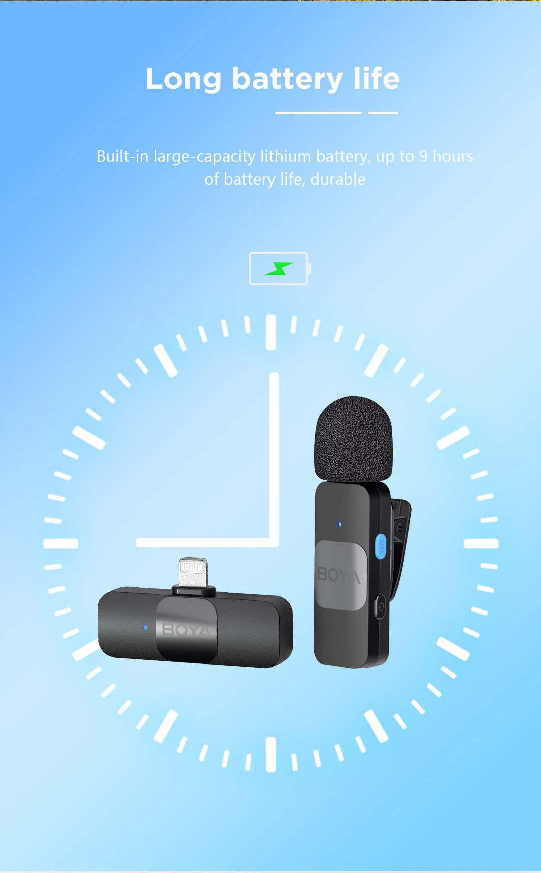 BOYA BY-V Professional Wireless Lavalier Mini Microphone for iPhone iPad Android Live Broadcast Gaming Recording Interview Vlog BOYA BY-V Professional Wireless Lavalier Mini Microphone for iPhone iPad Android Live Broadcast Gaming Recording Interview Vlog
