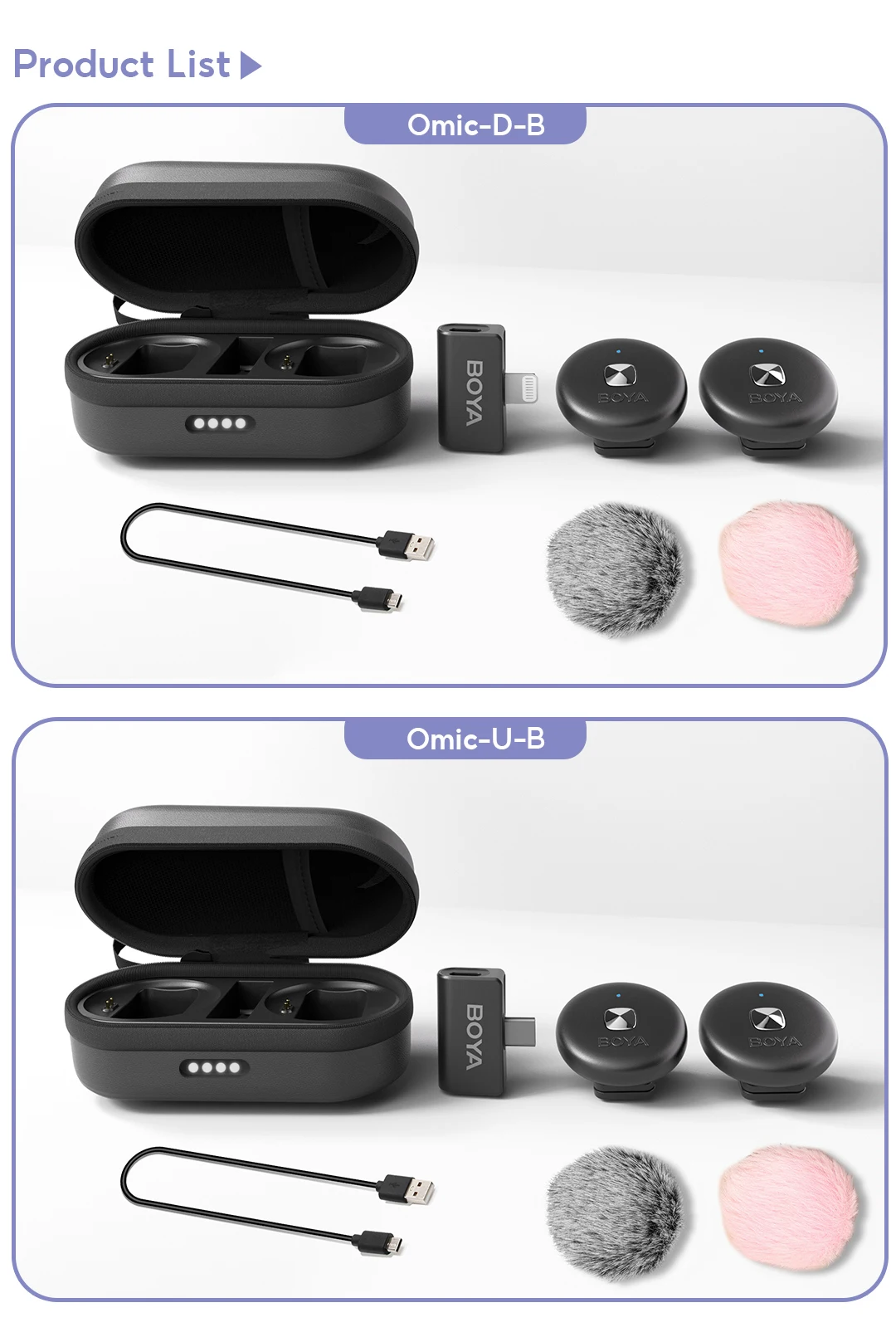 BOYA Omic D/U Wireless Lavalier Lapel Microphone for iPhone iPad Android Type-c Smartphone Youtube Live Recording Interview Vlog BOYA Omic D/U Wireless Lavalier Lapel Microphone for iPhone iPad Android Type-c Smartphone Youtube Live Recording Interview Vlog