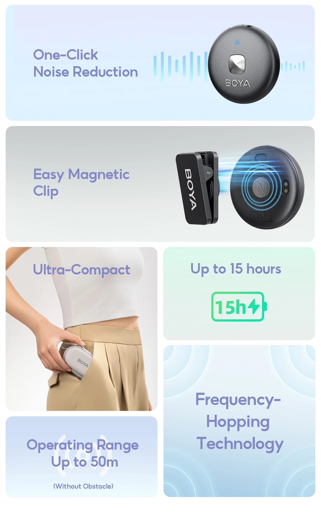 BOYA Omic D/U Wireless Lavalier Lapel Microphone for iPhone iPad Android Type-c Smartphone Youtube Live Recording Interview Vlog BOYA Omic D/U Wireless Lavalier Lapel Microphone for iPhone iPad Android Type-c Smartphone Youtube Live Recording Interview Vlog