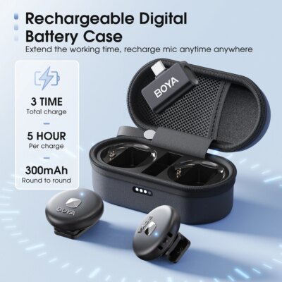 BOYA Omic D/U Wireless Lavalier Lapel Microphone for iPhone iPad Android Type-c Smartphone Youtube Live Recording Interview Vlog - Image 3