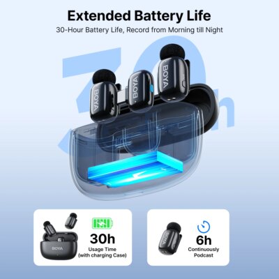 BOYA BOYA Mini Wireless Lavalier Microphone for iPhone 15/16 Series Android Type-C Smartphones Mirroless Cameras Video Recording - Image 3