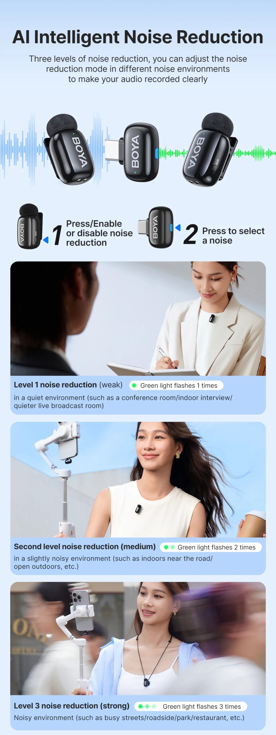 BOYA BOYA Mini Wireless Lavalier Microphone for iPhone 15/16 Series Android Type-C Smartphones Mirroless Cameras Video Recording BOYA BOYA Mini Wireless Lavalier Microphone for iPhone 15/16 Series Android Type-C Smartphones Mirroless Cameras Video Recording
