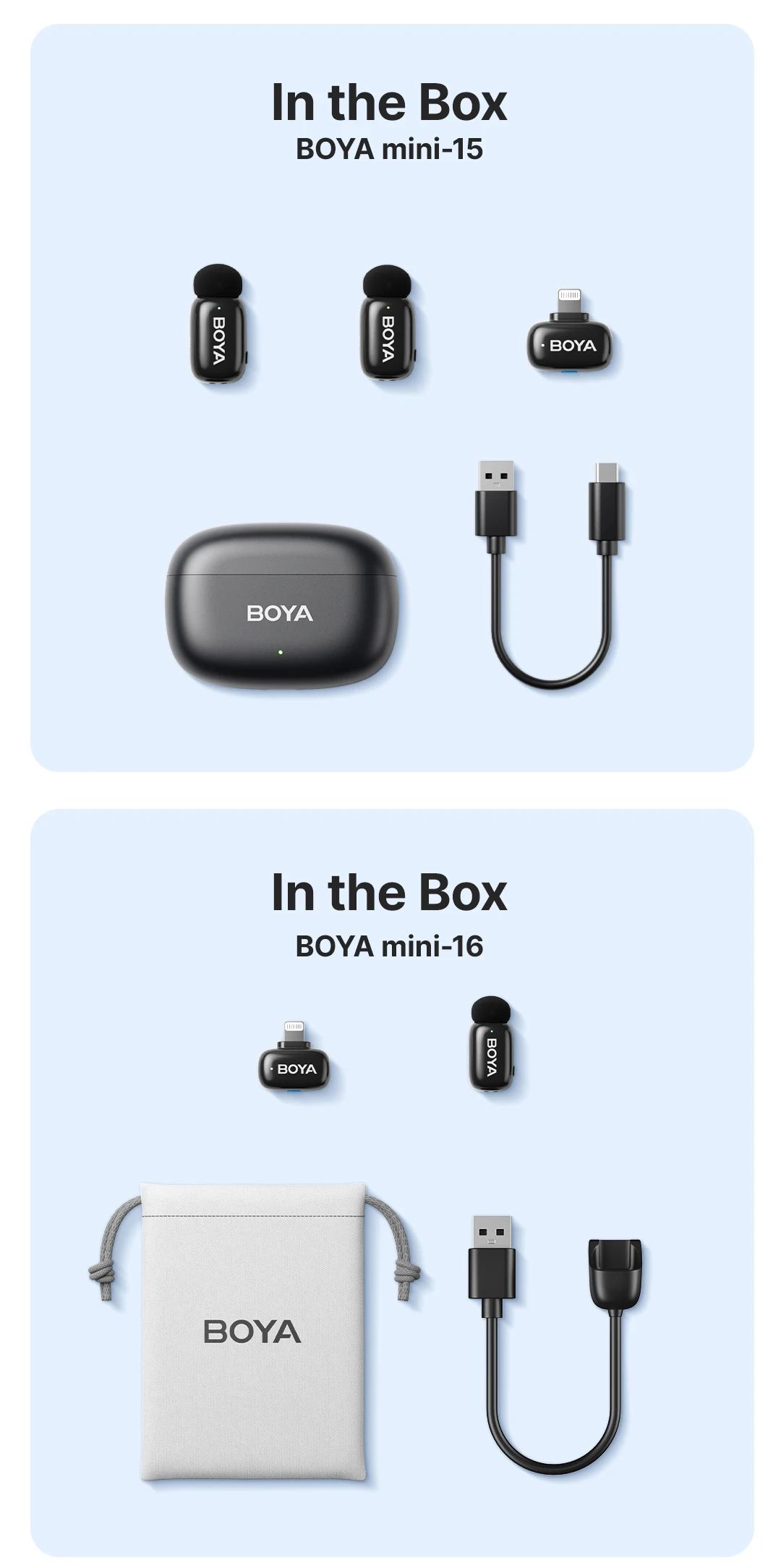 BOYA BOYA Mini Wireless Lavalier Microphone for iPhone 15/16 Series Android Type-C Smartphones Mirroless Cameras Video Recording BOYA BOYA Mini Wireless Lavalier Microphone for iPhone 15/16 Series Android Type-C Smartphones Mirroless Cameras Video Recording