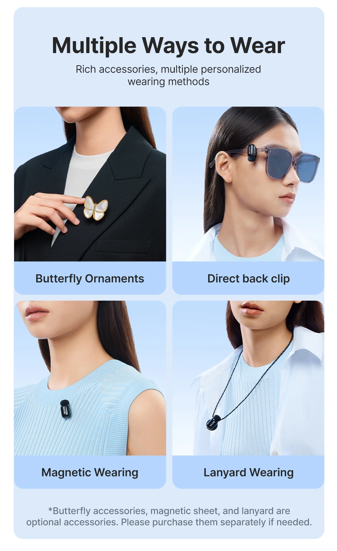 BOYA BOYA Mini Wireless Lavalier Microphone for iPhone 15/16 Series Android Type-C Smartphones Mirroless Cameras Video Recording