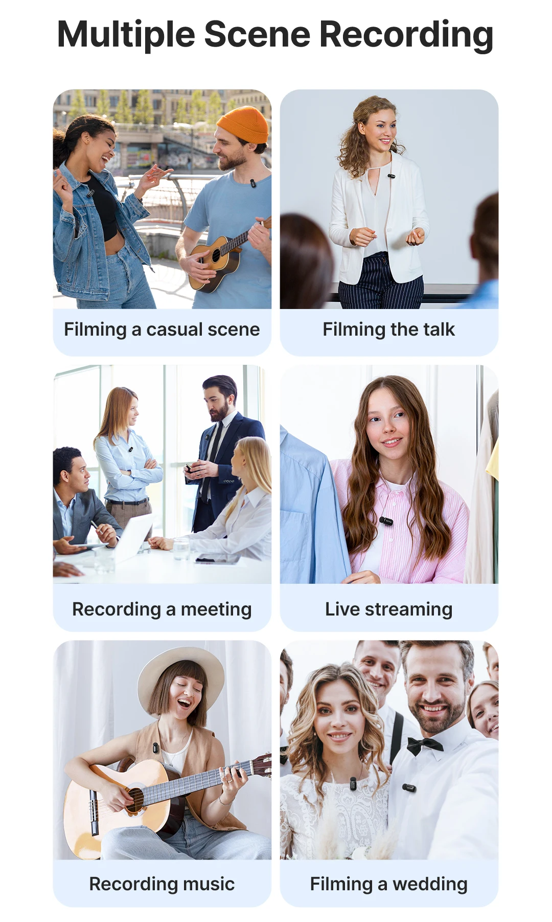BOYA BOYA Mini Wireless Lavalier Microphone for iPhone 15/16 Series Android Type-C Smartphones Mirroless Cameras Video Recording