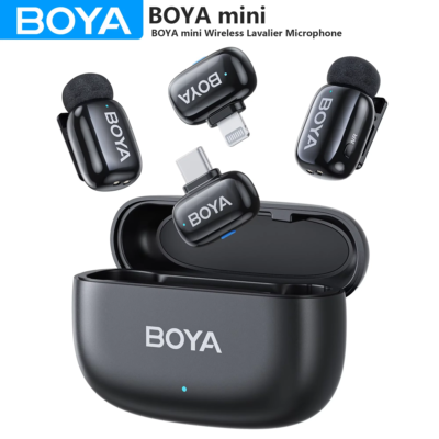 BOYA BOYA Mini Wireless Lavalier Microphone for iPhone 15/16 Series Android Type-C Smartphones Mirroless Cameras Video Recording