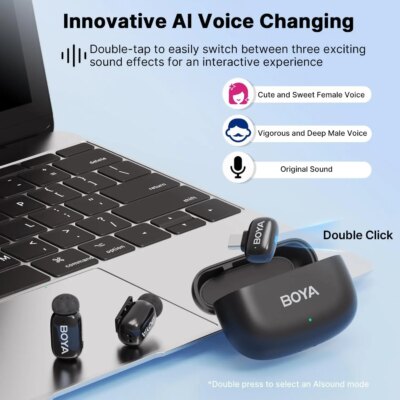 BOYA BOYA Mini Wireless Lavalier Microphone for iPhone 15/16 Series Android Type-C Smartphones Mirroless Cameras Video Recording - Image 5