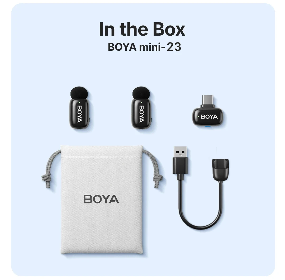 BOYA BOYA Mini Wireless Lavalier Microphone for iPhone 15/16 Series Android Type-C Smartphones Mirroless Cameras Video Recording BOYA BOYA Mini Wireless Lavalier Microphone for iPhone 15/16 Series Android Type-C Smartphones Mirroless Cameras Video Recording