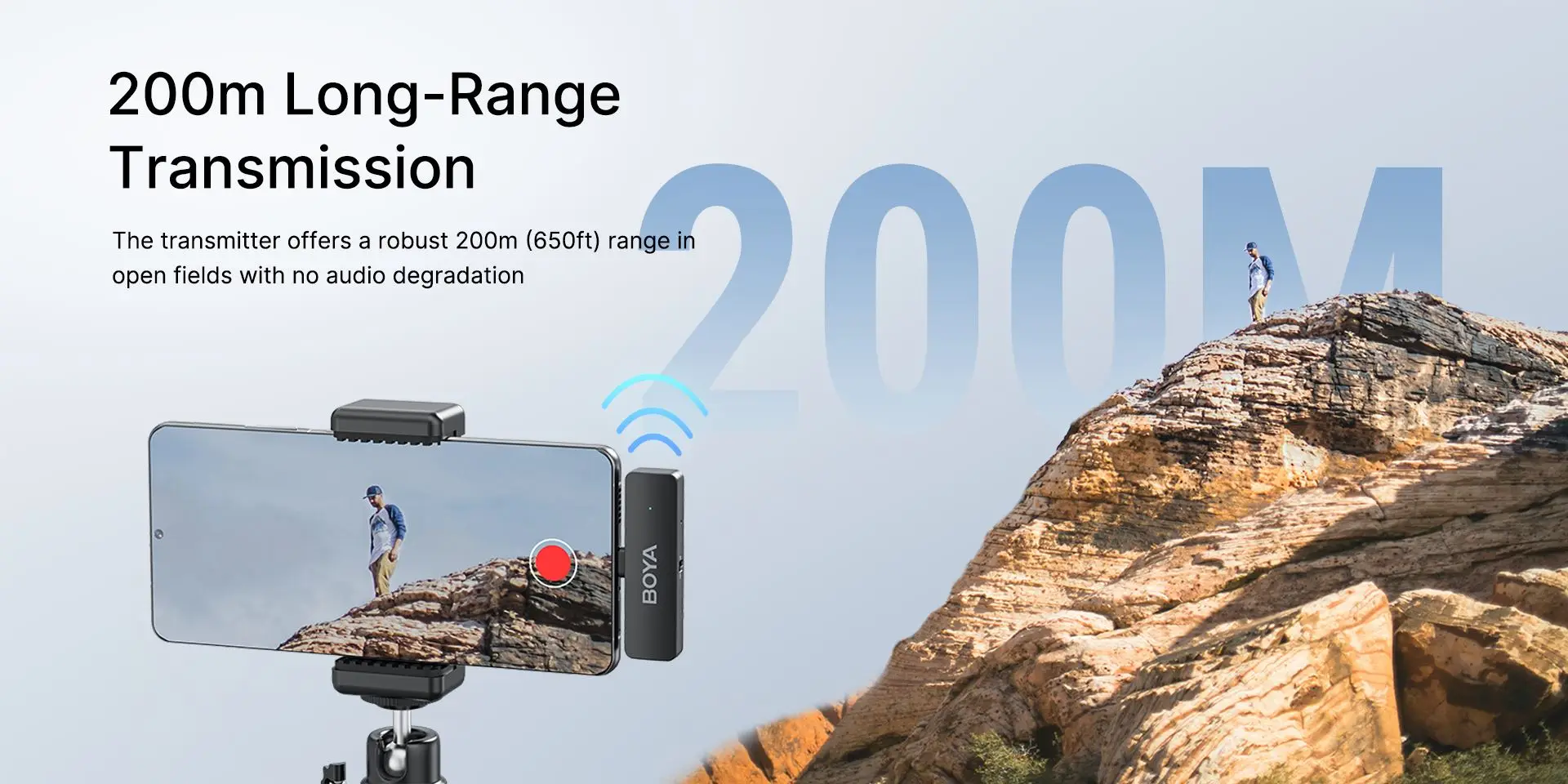 BOYA BY-V4 Four-channel Wireless Lavalier Microphone for iPhone 15 Series Type C Smartphone Lapel Mic for Youtube Recording Vlog