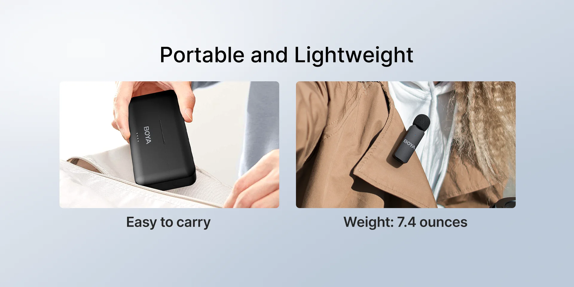 BOYA BY-V4 Four-channel Wireless Lavalier Microphone for iPhone 15 Series Type C Smartphone Lapel Mic for Youtube Recording Vlog
