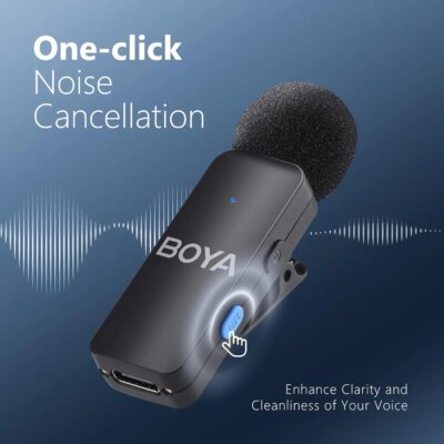 BOYA BY-V4 Four-channel Wireless Lavalier Microphone for iPhone 15 Series Type C Smartphone Lapel Mic for Youtube Recording Vlog - Image 4