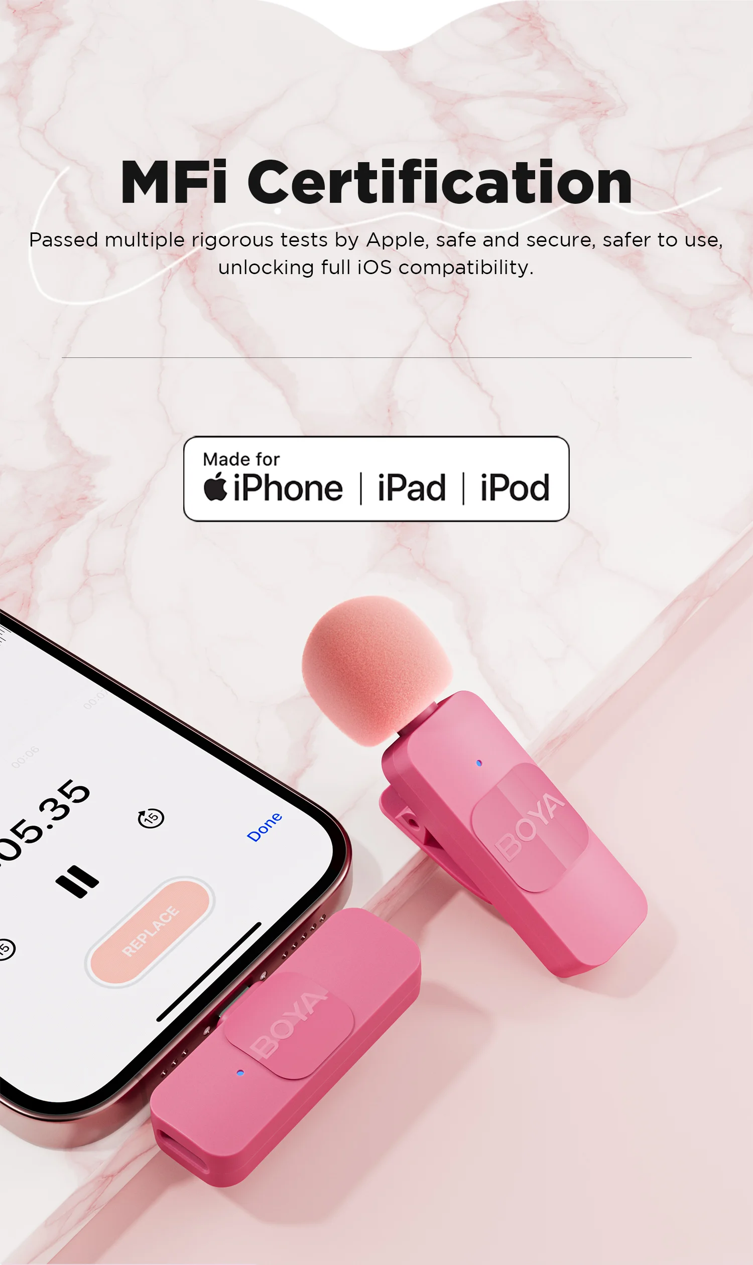 BOYA BY-V-P Wireless Lavalier Lapel Microphone for iPhone15 14 Android Type-C Smartphone Youtube Recording Gaming Streaming Vlog BOYA BY-V-P Wireless Lavalier Lapel Microphone for iPhone15 14 Android Type-C Smartphone Youtube Recording Gaming Streaming Vlog
