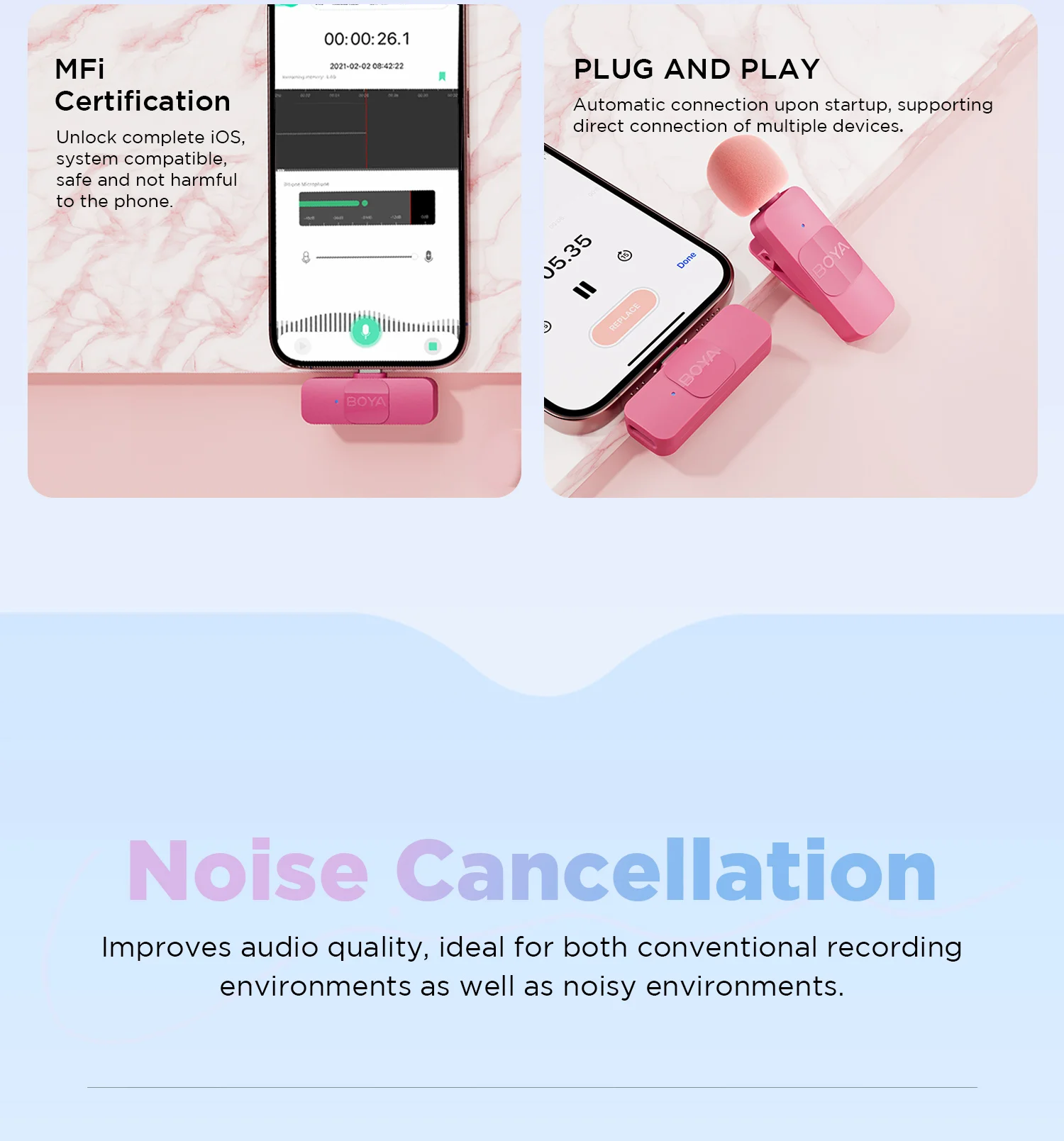 BOYA BY-V-P Wireless Lavalier Lapel Microphone for iPhone15 14 Android Type-C Smartphone Youtube Recording Gaming Streaming Vlog BOYA BY-V-P Wireless Lavalier Lapel Microphone for iPhone15 14 Android Type-C Smartphone Youtube Recording Gaming Streaming Vlog