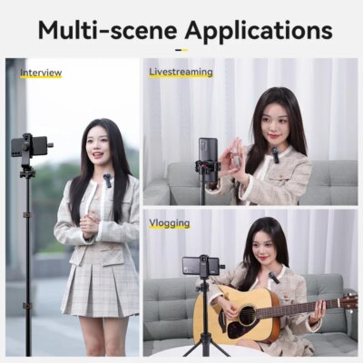 Ulanzi WM-10 Wireles Lavalier Microphone 1 to 1 Mic USB C for Android iPhone with Windproof Sponge For Live Streaming Recording - Image 6
