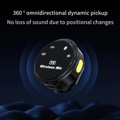 Basix Wireless Lavalier Lapel Microphone for iPhone iPad Android Outdoor live streaming Recording Interview with Magnetic Clip - Image 2