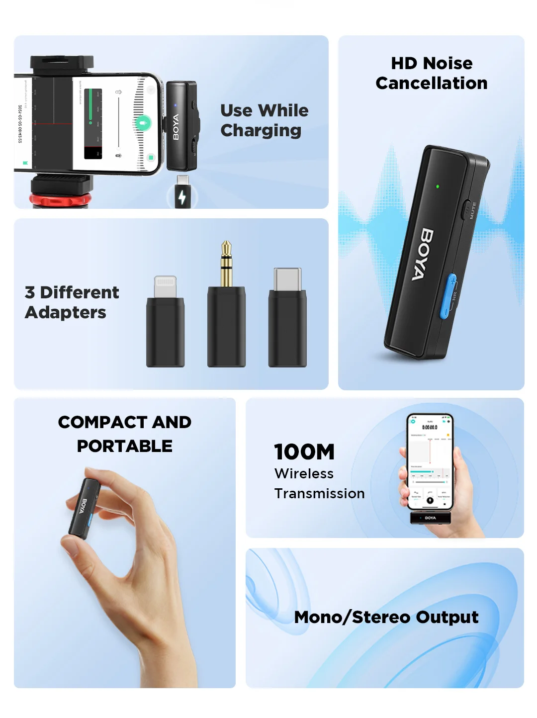 BOYA BOYALINK A Wireless Lavalier Microphone for iPhone 15/16 Series OPPO Samsung Xiaomi Go Pro SONY DSLR Cameras Vlog Recording BOYA BOYALINK A Wireless Lavalier Microphone for iPhone 15/16 Series OPPO Samsung Xiaomi Go Pro SONY DSLR Cameras Vlog Recording