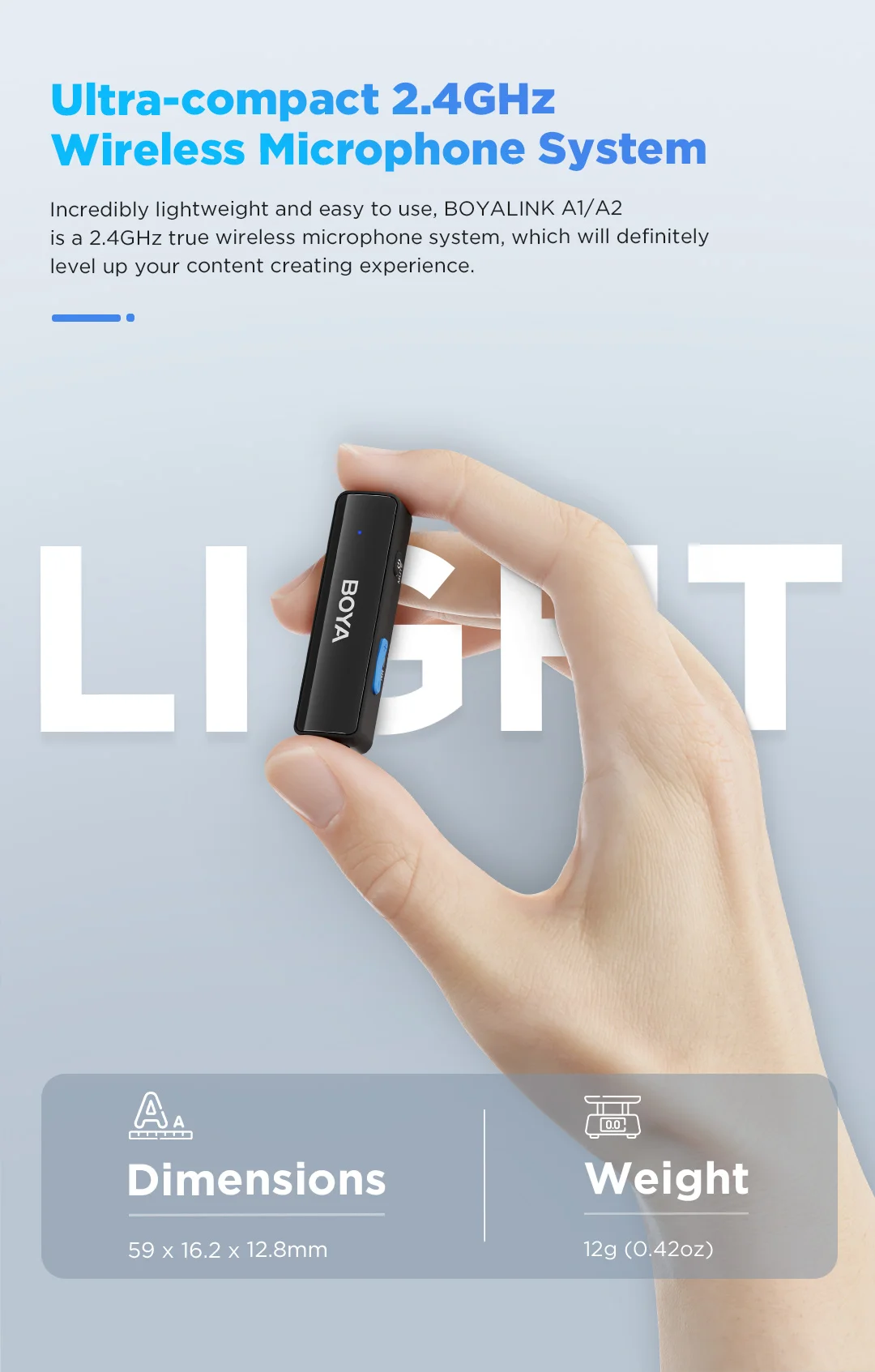 BOYA BOYALINK A Wireless Lavalier Microphone for iPhone 15/16 Series OPPO Samsung Xiaomi Go Pro SONY DSLR Cameras Vlog Recording BOYA BOYALINK A Wireless Lavalier Microphone for iPhone 15/16 Series OPPO Samsung Xiaomi Go Pro SONY DSLR Cameras Vlog Recording