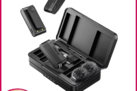 Ulanzi A100 Wireless Lavalier Microphone Professional 20M Audio Video Voice Recording Mic for iPhone 16 15 Android Phone Camera
