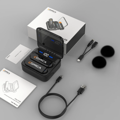 Comica Vimo S 2.4G Wireless Lavalier Microphone with Charging Case  MFi Licensed Accessories for iPhone Android Interview Mic - Image 6