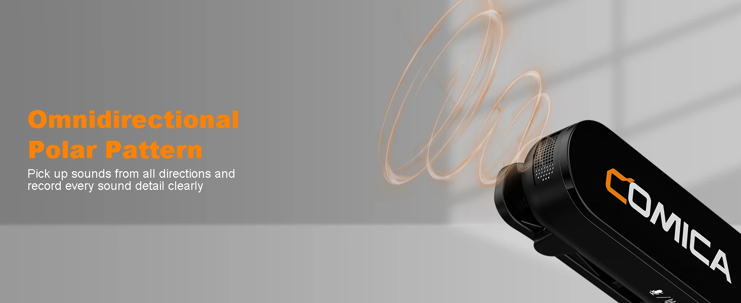 Comica Vimo S 2.4G Wireless Lavalier Microphone with Charging Case MFi Licensed Accessories for iPhone Android Interview Mic Comica Vimo S 2.4G Wireless Lavalier Microphone with Charging Case MFi Licensed Accessories for iPhone Android Interview Mic