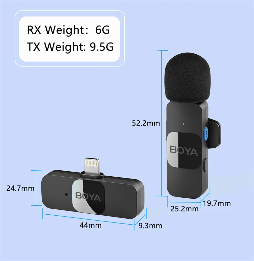 BOYA BY-V Wireless Lavalier Microphone for iPhone 15/16 Series Samsung TECNO REDMI Type-c Devices Video Recording Streaming Vlog BOYA BY-V Wireless Lavalier Microphone for iPhone 15/16 Series Samsung TECNO REDMI Type-c Devices Video Recording Streaming Vlog