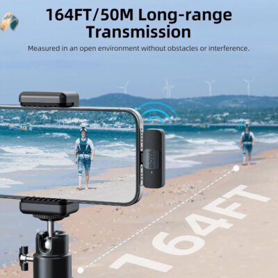 BOYA BY-V Wireless Lavalier Microphone for iPhone 15/16 Series Samsung TECNO REDMI Type-c Devices Video Recording Streaming Vlog - Image 3