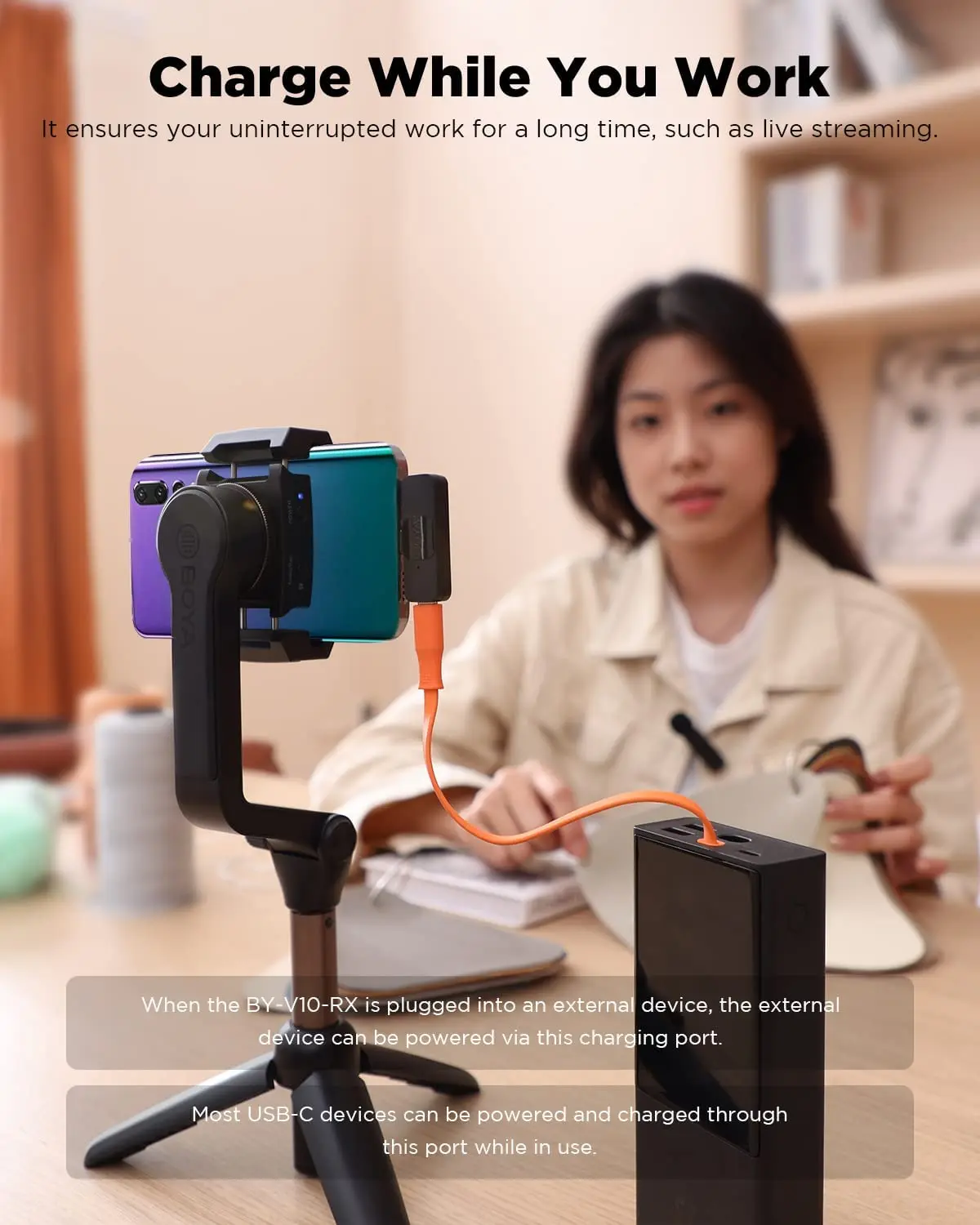 BOYA BY-V Wireless Lavalier Microphone for iPhone 15/16 Series Samsung TECNO REDMI Type-c Devices Video Recording Streaming Vlog BOYA BY-V Wireless Lavalier Microphone for iPhone 15/16 Series Samsung TECNO REDMI Type-c Devices Video Recording Streaming Vlog