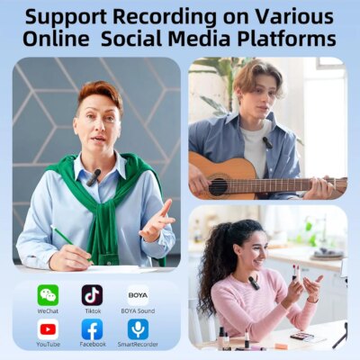 BOYA BY-V Wireless Lavalier Microphone for iPhone 15/16 Series Samsung TECNO REDMI Type-c Devices Video Recording Streaming Vlog - Image 5