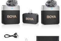 BOYA BY-M1V Wireless Lavalier Lapel Condenser Microphone for iPhone Android Smartphone Camera PC  Gaming YouTube Broadcast Vlog