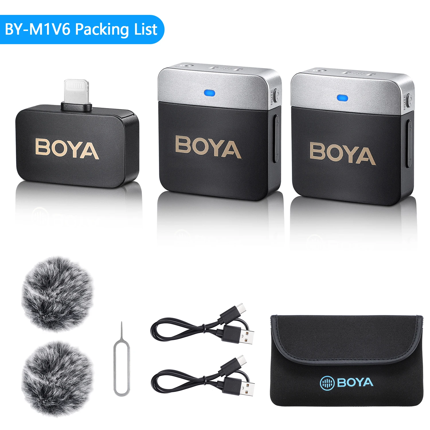 BOYA BY-M1V Wireless Lavalier Lapel Condenser Microphone for iPhone Android Smartphone Camera PC Gaming YouTube Broadcast Vlog BOYA BY-M1V Wireless Lavalier Lapel Condenser Microphone for iPhone Android Smartphone Camera PC Gaming YouTube Broadcast Vlog