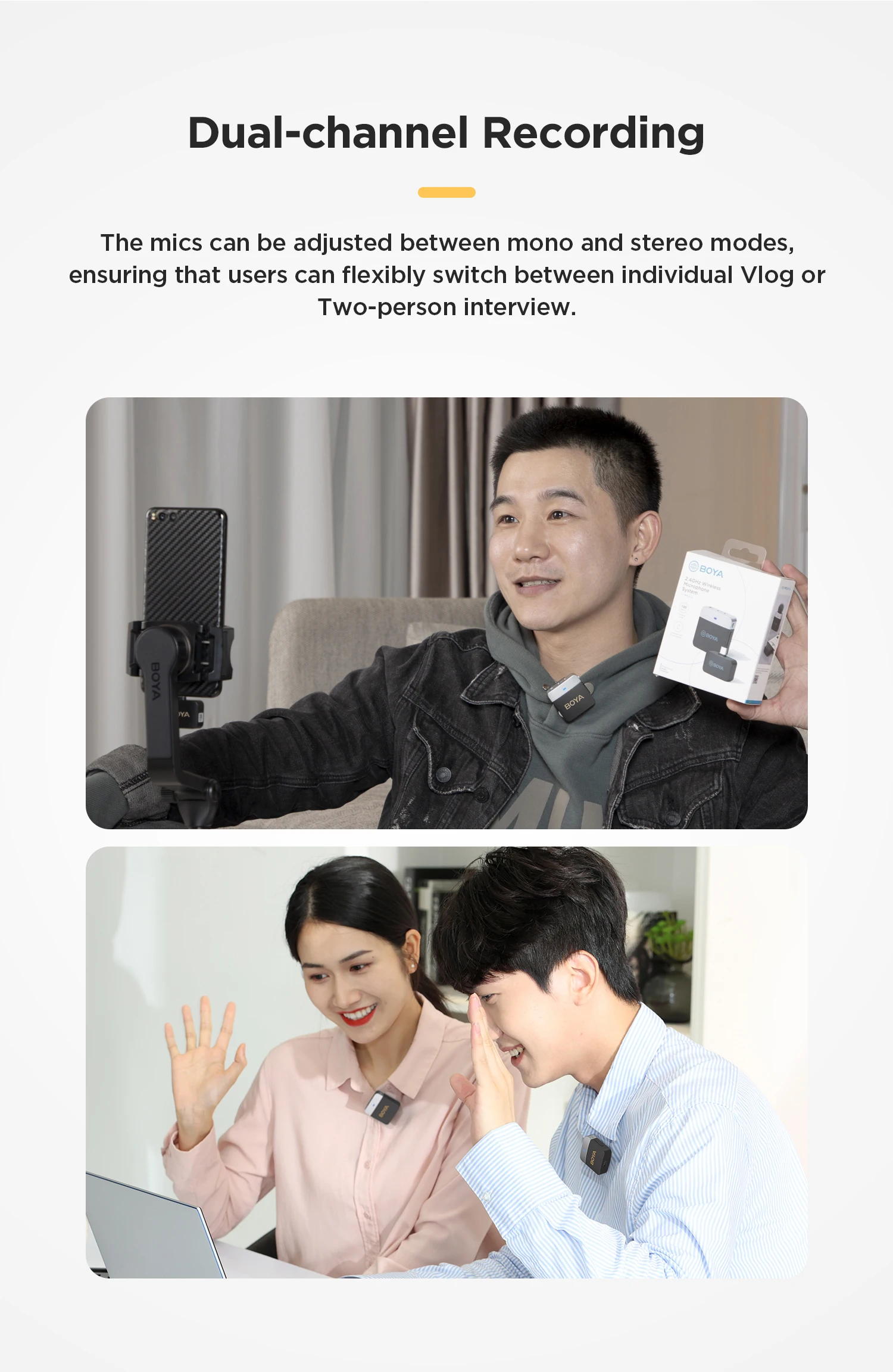 BOYA BY-M1V Wireless Lavalier Lapel Condenser Microphone for iPhone Android Smartphone Camera PC Gaming YouTube Broadcast Vlog BOYA BY-M1V Wireless Lavalier Lapel Condenser Microphone for iPhone Android Smartphone Camera PC Gaming YouTube Broadcast Vlog