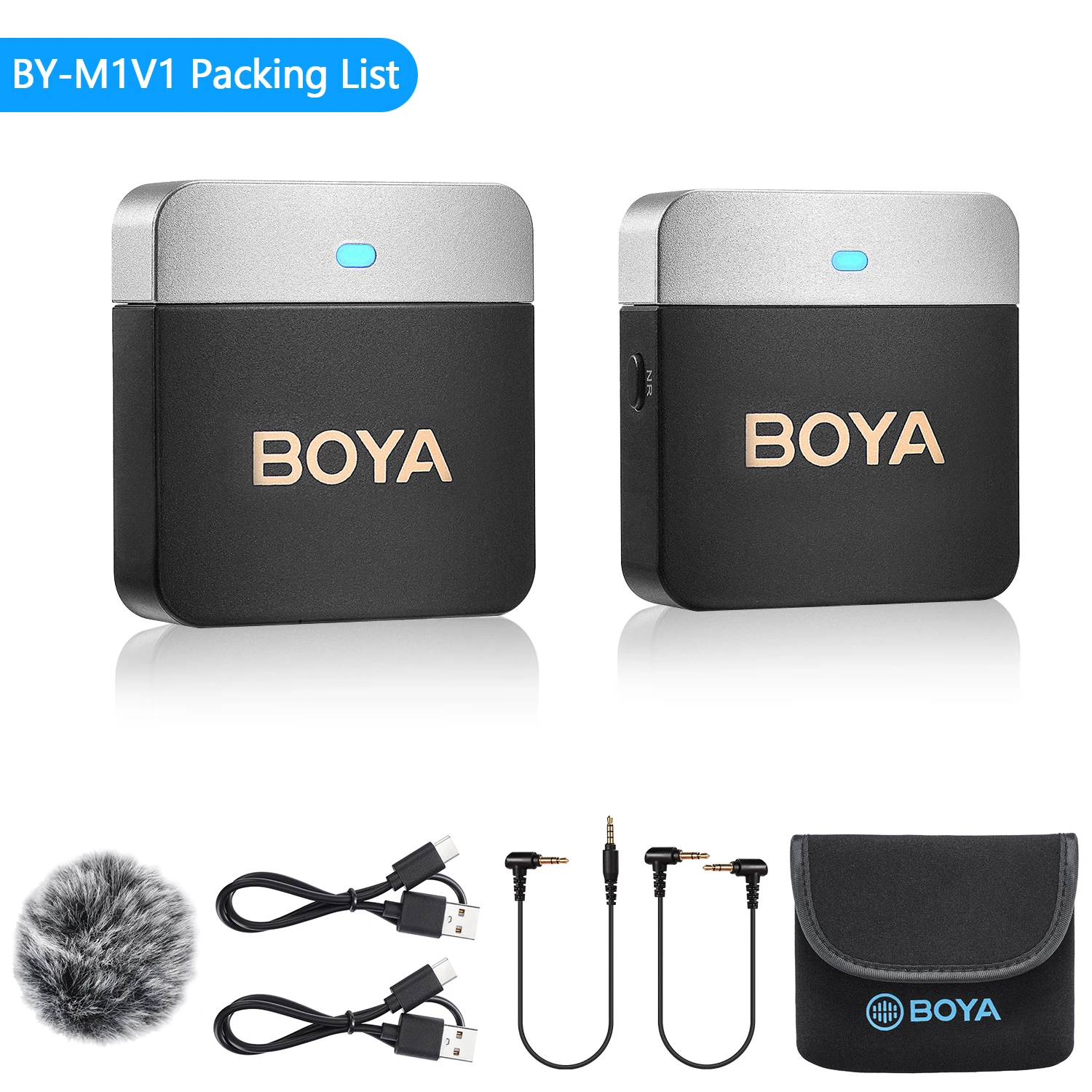 BOYA BY-M1V Wireless Lavalier Lapel Condenser Microphone for iPhone Android Smartphone Camera PC Gaming YouTube Broadcast Vlog BOYA BY-M1V Wireless Lavalier Lapel Condenser Microphone for iPhone Android Smartphone Camera PC Gaming YouTube Broadcast Vlog