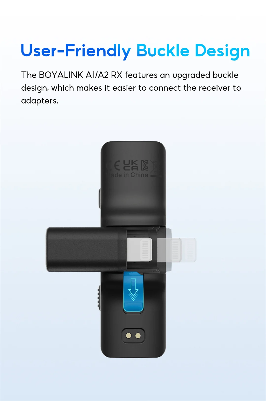 BOYA BOYALINK A Wireless Lavalier Microphone for iPhone iPad Android Phones Type C DSLR Camera Youtube Live Streaming Recording