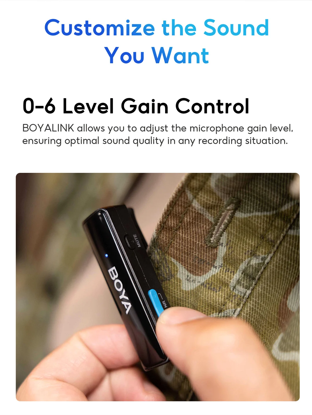 BOYA BOYALINK A Wireless Lavalier Microphone for iPhone iPad Android Phones Type C DSLR Camera Youtube Live Streaming Recording