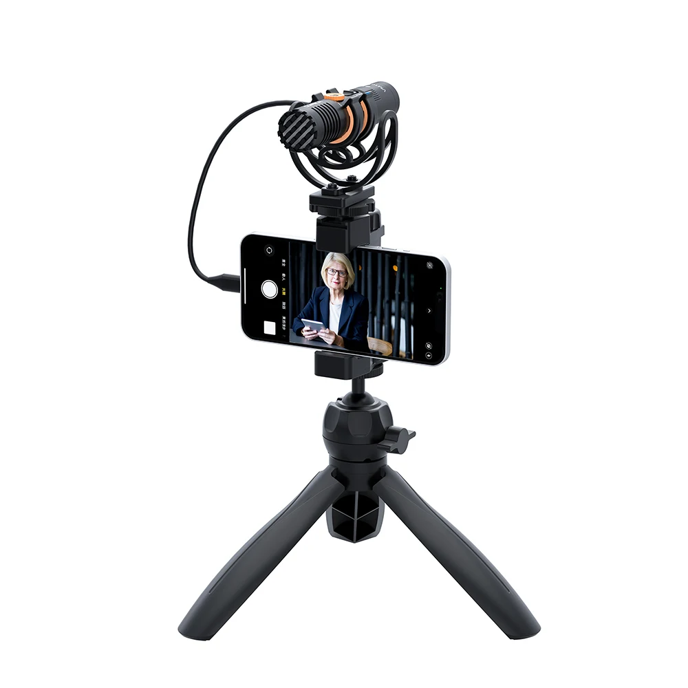 Comica VM10 PRO On-Camera Cardioid Shotgun Microphone with Shock Mount for Android iPhone DSLR Camera Gopro DJI Action 3