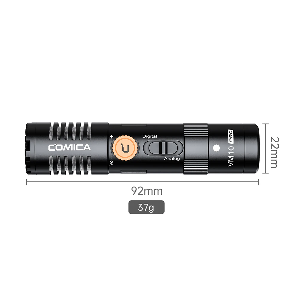 Comica VM10 PRO On-Camera Cardioid Shotgun Microphone with Shock Mount for Android iPhone DSLR Camera Gopro DJI Action 3