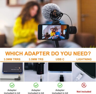 Comica VM10 PRO On-Camera Cardioid Shotgun Microphone with Shock Mount for Android iPhone DSLR Camera Gopro DJI Action 3 - Image 5
