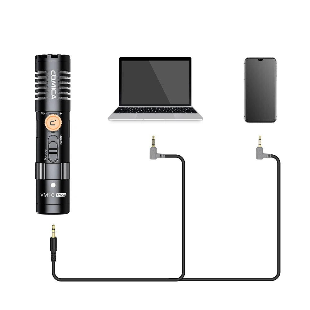Comica VM10 PRO On-Camera Cardioid Shotgun Microphone with Shock Mount for Android iPhone DSLR Camera Gopro DJI Action 3