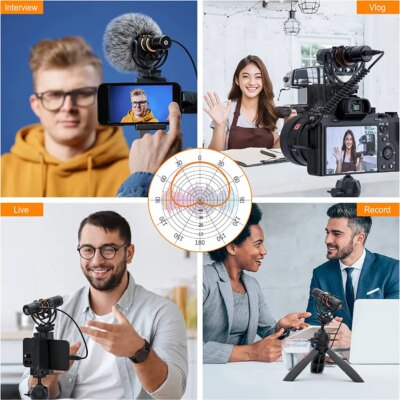 Comica VM10 PRO On-Camera Cardioid Shotgun Microphone with Shock Mount for Android iPhone DSLR Camera Gopro DJI Action 3 - Image 6