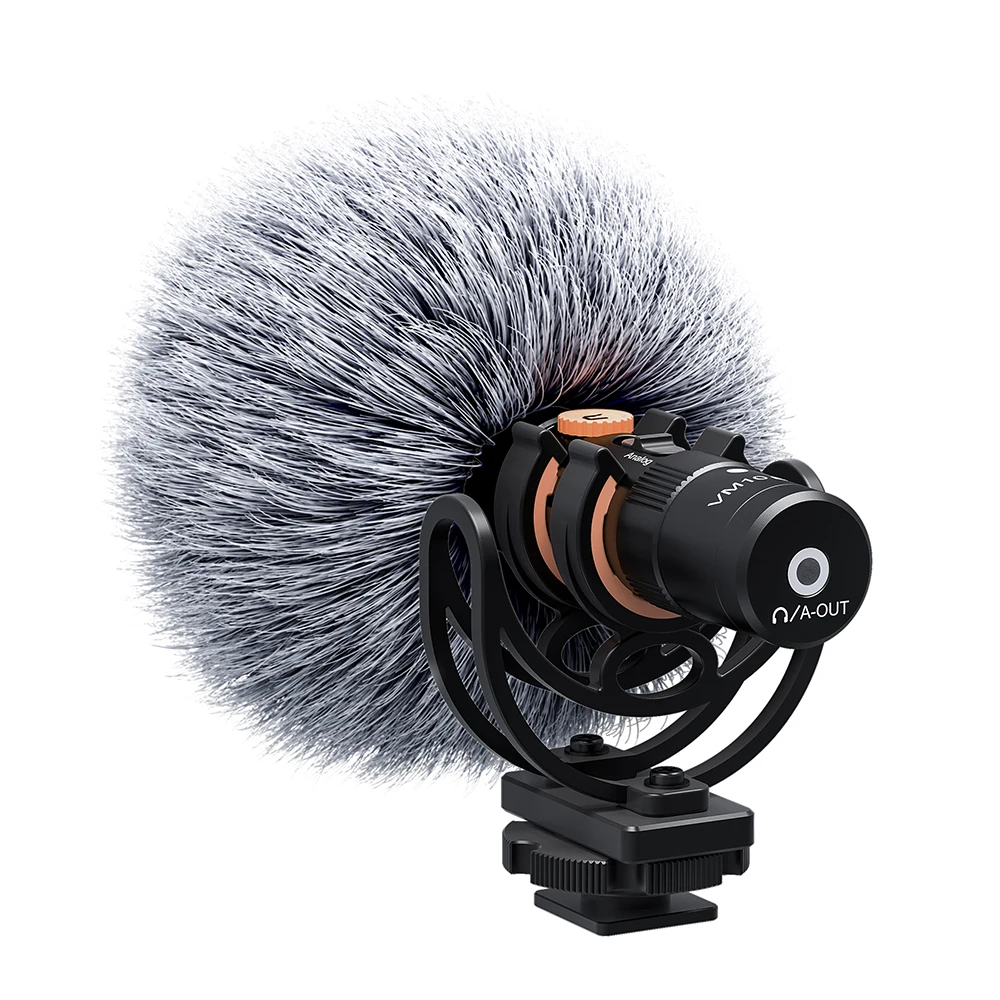 Comica VM10 PRO On-Camera Cardioid Shotgun Microphone with Shock Mount for Android iPhone DSLR Camera Gopro DJI Action 3