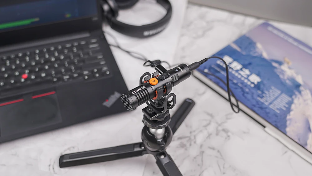 Comica VM10 PRO On-Camera Cardioid Shotgun Microphone with Shock Mount for Android iPhone DSLR Camera Gopro DJI Action 3