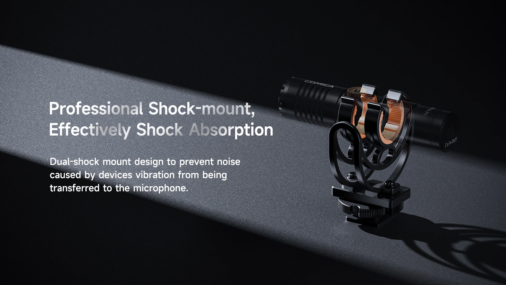 Comica VM10 PRO On-Camera Cardioid Shotgun Microphone with Shock Mount for Android iPhone DSLR Camera Gopro DJI Action 3