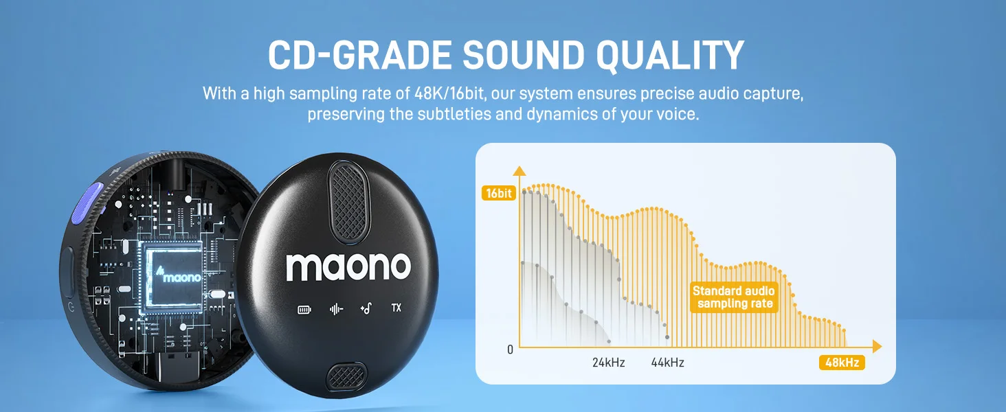 MAONO WM620 Professional Wireless Microphone,Wireless Lavalier Microphone for mobile phone,iPhone 15,Live Streaming,Recording MAONO WM620 Professional Wireless Microphone,Wireless Lavalier Microphone for mobile phone,iPhone 15,Live Streaming,Recording