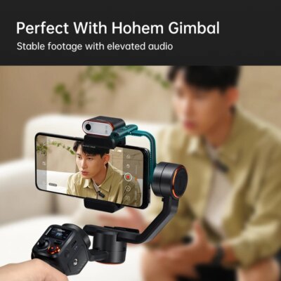 Hohem MIC-01 wireless Lavalier Microphone, Noise Canceling Recording, 20 hours battery life, for iPhone, Android, Live Streaming - Image 5
