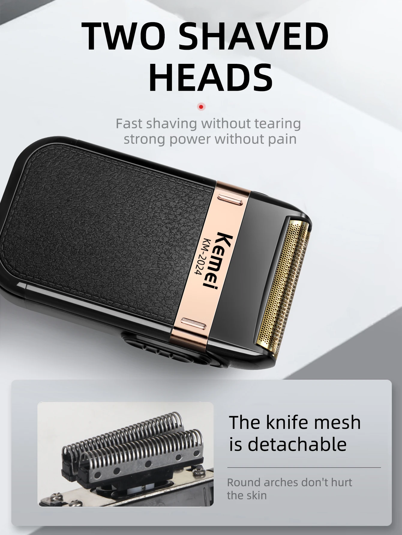 Kemei Electric Shaver for Men Waterproof Twin Blade Reciprocating Cordless Razor USB Rechargeable Shaving Machine Barber Trimmer Kemei Electric Shaver for Men Waterproof Twin Blade Reciprocating Cordless Razor USB Rechargeable Shaving Machine Barber Trimmer