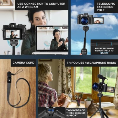 NBD 4K Digital Cameras for Photography 48MP Camera with Microphone  3-Color Filter Video Camera with Wide-Angle&Macro Lens - Image 6