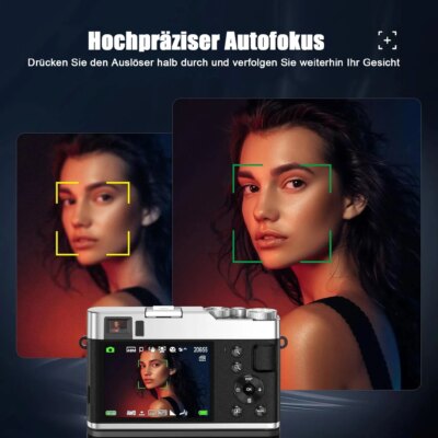 Digital Camera 4K 48MP UHD Camera 16X Digital Zoom Compact Camera with Rotating Dashboard and viewfinder 32GB Card - Image 4