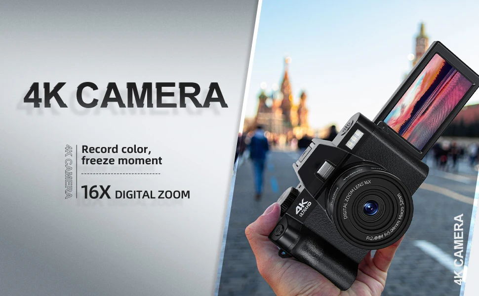 NBD 48MP Digital Cameras for Photography with WiFi & App Control,4K Autofocus Vlogging Camera , Anti-Shake,  Dual Batteries