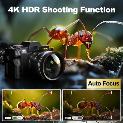 NBD 48MP Digital Cameras for Photography with WiFi & App Control,4K Autofocus Vlogging Camera , Anti-Shake,  Dual Batteries - Image 3